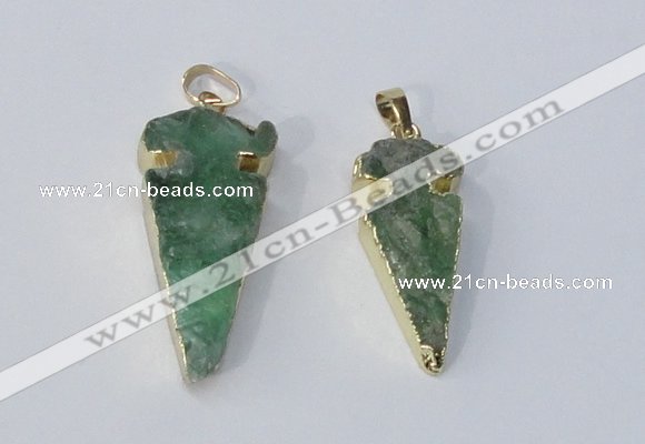 NGP3026 15*35mm – 20*50mm arrowhead fluorite gemstone pendants