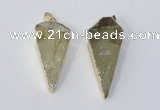 NGP3028 15*35mm – 20*50mm arrowhead lemon quartz gemstone pendants