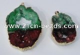 NGP3035 30*45mm – 40*60mm freeform druzy agate pendants