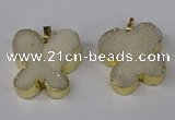 NGP3040 25*30mm - 30*35mm butterfly druzy agate pendants wholesale