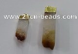 NGP3041 10*35mm – 12*50mm sticks citrine gemstone pendants