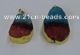 NGP3043 25*35mm – 30*40mm freeform druzy agate pendants