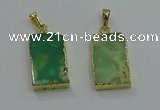 NGP3062 13*18mm – 15*25mm rectangle Australia chrysoprase pendants