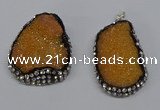 NGP3093 25*35mm – 30*40mm freeform druzy agate pendants