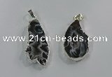 NGP3099 25*40mm - 30*50mm freeform druzy agate gemstone pendants