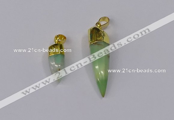 NGP3107 9*20mm – 11*40mm sticks Australia chrysoprase pendants