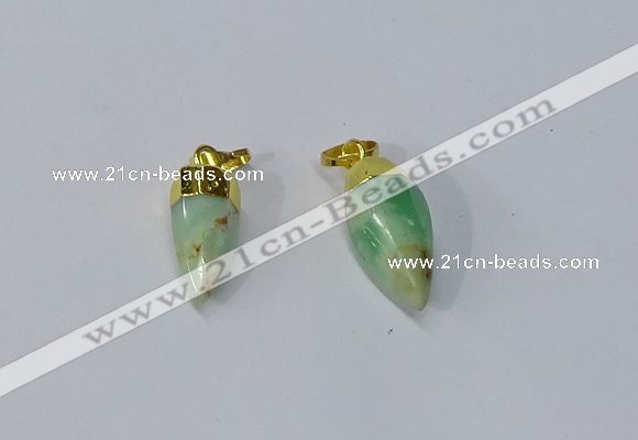 NGP3108 10*20mm - 10*25mm sticks Australia chrysoprase pendants