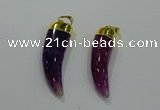 NGP3111 10*40mm - 12*45mm oxhorn agate pendants wholesale