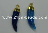 NGP3113 10*40mm - 12*45mm oxhorn agate pendants wholesale