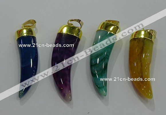 NGP3115 10*40mm - 12*45mm oxhorn agate pendants wholesale