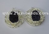 NGP3124 52mm - 55mm freeform druzy agate gemstone pendants