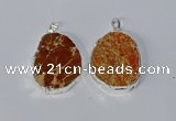 NGP3150 25*35mm - 35*45mm freeform sea sediment jasper pendants