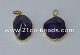 NGP3162 22*30mm - 25*35mm freeform amethyst gemstone pendants