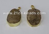 NGP3164 22*30mm - 25*35mm freeform druzy agate gemstone pendants