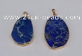 NGP3185 25*35mm - 35*45mm freeform sea sediment jasper pendants