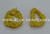 NGP3188 30*40mm - 45*50mm freeform druzy agate pendants