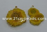 NGP3196 35*40mm - 45*50mm freeform druzy agate pendants