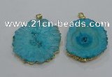 NGP3199 35*40mm - 45*50mm freeform druzy agate pendants