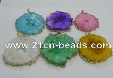 NGP3201 35*40mm - 45*50mm freeform druzy agate pendants