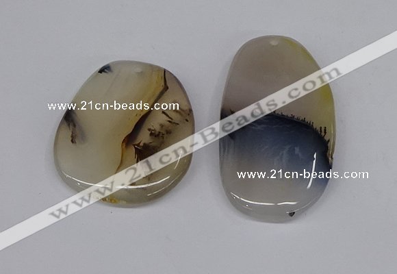 NGP3204 35*40mm - 40*50mm freeform agate slab pendants