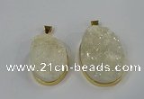 NGP3210 30*40mm - 35*45mm freeform druzy agate pendants