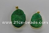 NGP3215 30*40mm - 35*45mm freeform druzy agate pendants