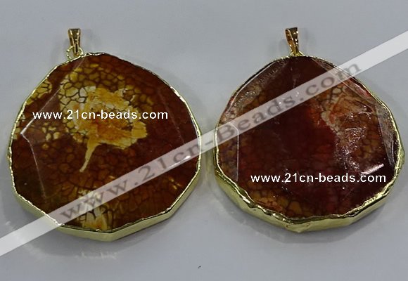 NGP3248 40*45mm - 50*55mm freeform agate gemstone pendants