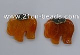 NGP3261 40*48mm - 45*50mm elephant agate gemstone pendants