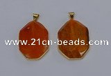 NGP3303 35*45mm freeform agate gemstone pendants wholesale