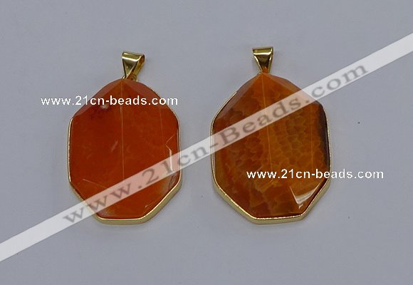 NGP3303 35*45mm freeform agate gemstone pendants wholesale