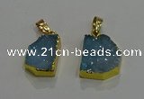 NGP3325 8*12mm - 15*20mm freeform druzy agate gemstone pendants