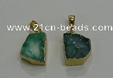 NGP3326 8*12mm - 15*20mm freeform druzy agate gemstone pendants