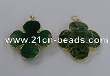 NGP3337 43*45mm - 45*47mm flower agate gemstone pendants