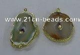 NGP3361 45*55mm - 50*65mm freeform druzy agate pendants