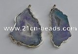 NGP3365 40*45mm - 45*60mm freeform druzy agate pendants