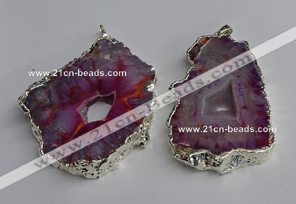 NGP3366 40*45mm - 45*60mm freeform druzy agate pendants