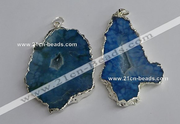 NGP3367 40*45mm - 45*60mm freeform druzy agate pendants