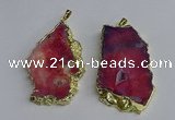 NGP3397 40*45mm - 45*60mm freeform druzy agate pendants