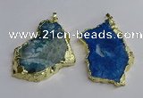 NGP3398 40*45mm - 45*60mm freeform druzy agate pendants