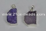 NGP3441 18*25mm - 20*30mm freeform druzy agate gemstone pendants