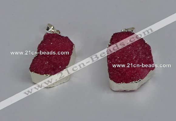 NGP3459 20*30mm - 25*35mm freeform druzy agate pendants wholesale