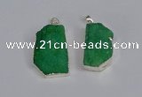 NGP3461 20*30mm - 25*35mm freeform druzy agate pendants wholesale