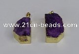 NGP3466 20*30mm - 25*35mm freeform druzy agate pendants wholesale