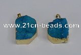 NGP3468 20*30mm - 25*35mm freeform druzy agate pendants wholesale