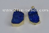 NGP3470 20*30mm - 25*35mm freeform druzy agate pendants wholesale