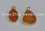 NGP3475 18*25mm - 20*30mm freeform druzy agate gemstone pendants