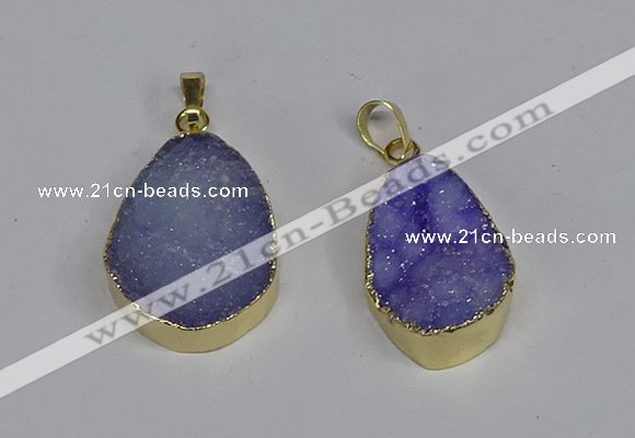 NGP3476 18*25mm - 20*30mm freeform druzy agate gemstone pendants