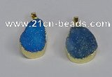 NGP3478 18*25mm - 20*30mm freeform druzy agate gemstone pendants