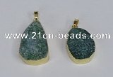 NGP3479 18*25mm - 20*30mm freeform druzy agate gemstone pendants