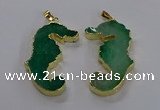 NGP3545 22*58mm - 25*55mm seahorse agate pendants wholesale